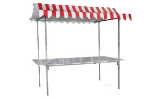 Marktstand pommes rot-weiß