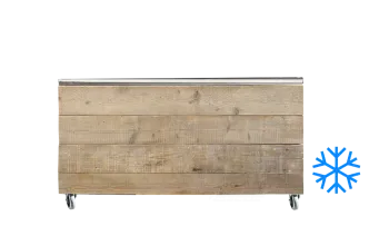 Grillgut Kühlung Wood mit Edelstahl Arbeitsfläche