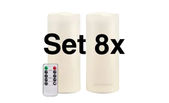 LED Outdoor Kerzen Akku Set 8 Stück