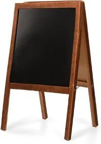 Kreidetafel Aufsteller aus Holz – beidseitig