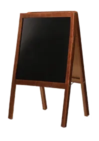 Kreidetafel Aufsteller aus Holz &ndash; beidseitig 