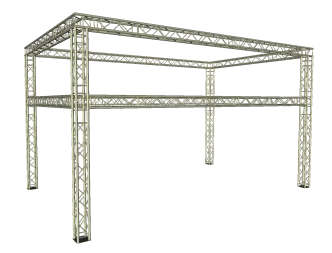 Traversenstand 4 x 8 m mit Aufbau