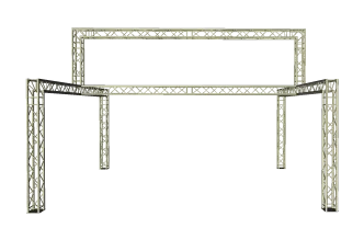 H Traversenstand mit Banner