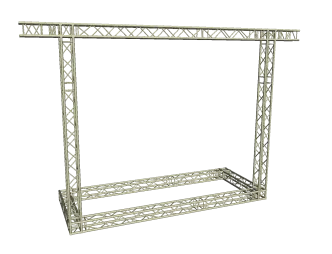LED Wand Support mit Ausleger 5,35 x 4,95 m 