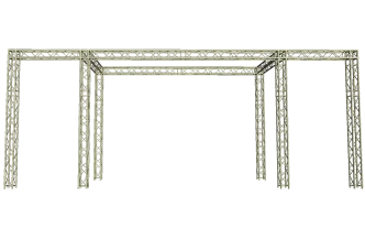 LED Wand Support mit Eventgewicht und Bannerausleger 11,20x 5,00 m 