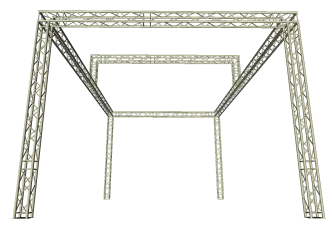 Traversenstand 6 x 9,5 m mit 1m Aufbau