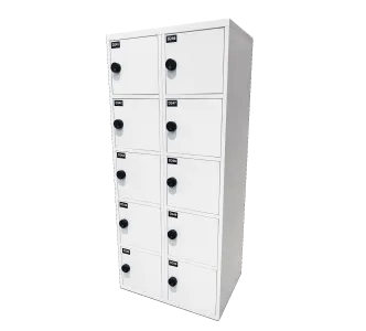 Schlie&szlig;fachschrank - 10 Fach Wei&szlig; 