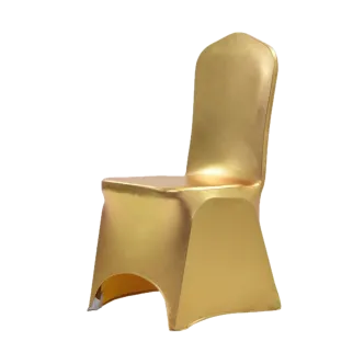 Stretchhusse Stuhl Gold