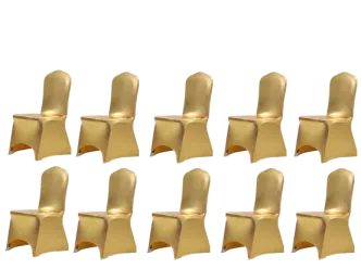 10er Stretchhusse Stuhl Gold 