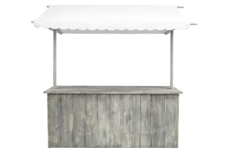 Buffet-Marktstand Wei&szlig;