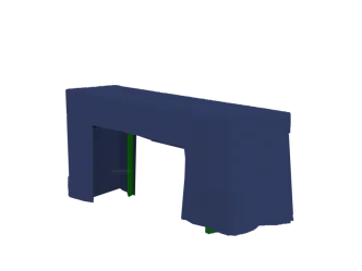 Wurfhusse 50er Tisch blau