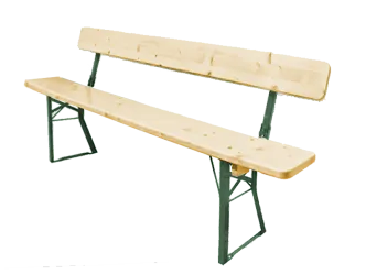 Bierzeltbank mit Lehne